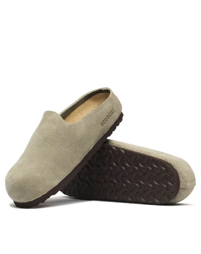 Birkenstock - Amsterdam Wrapped Suede Leather Sandal - Taupe